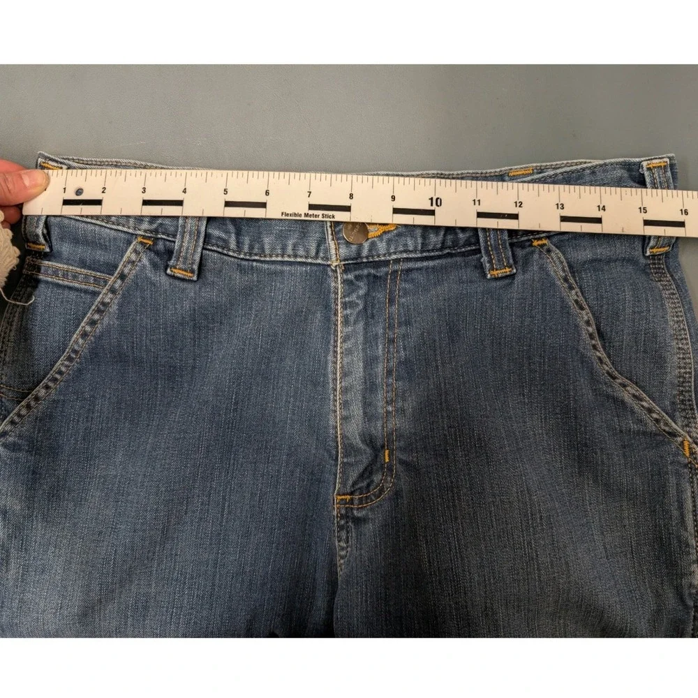 Carhartt Rugged Flex Jeans Mens 33x32 Blue Relaxed Fit Straight 102808-498‎